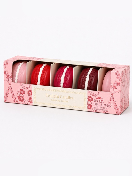 Threshold Other - Threshold Pink and Red Macaron Tealight Candle Set